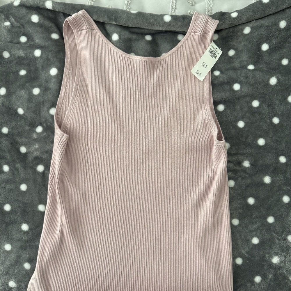 Abercrombie & Fitch Pink Ribbed Sleeveless Top